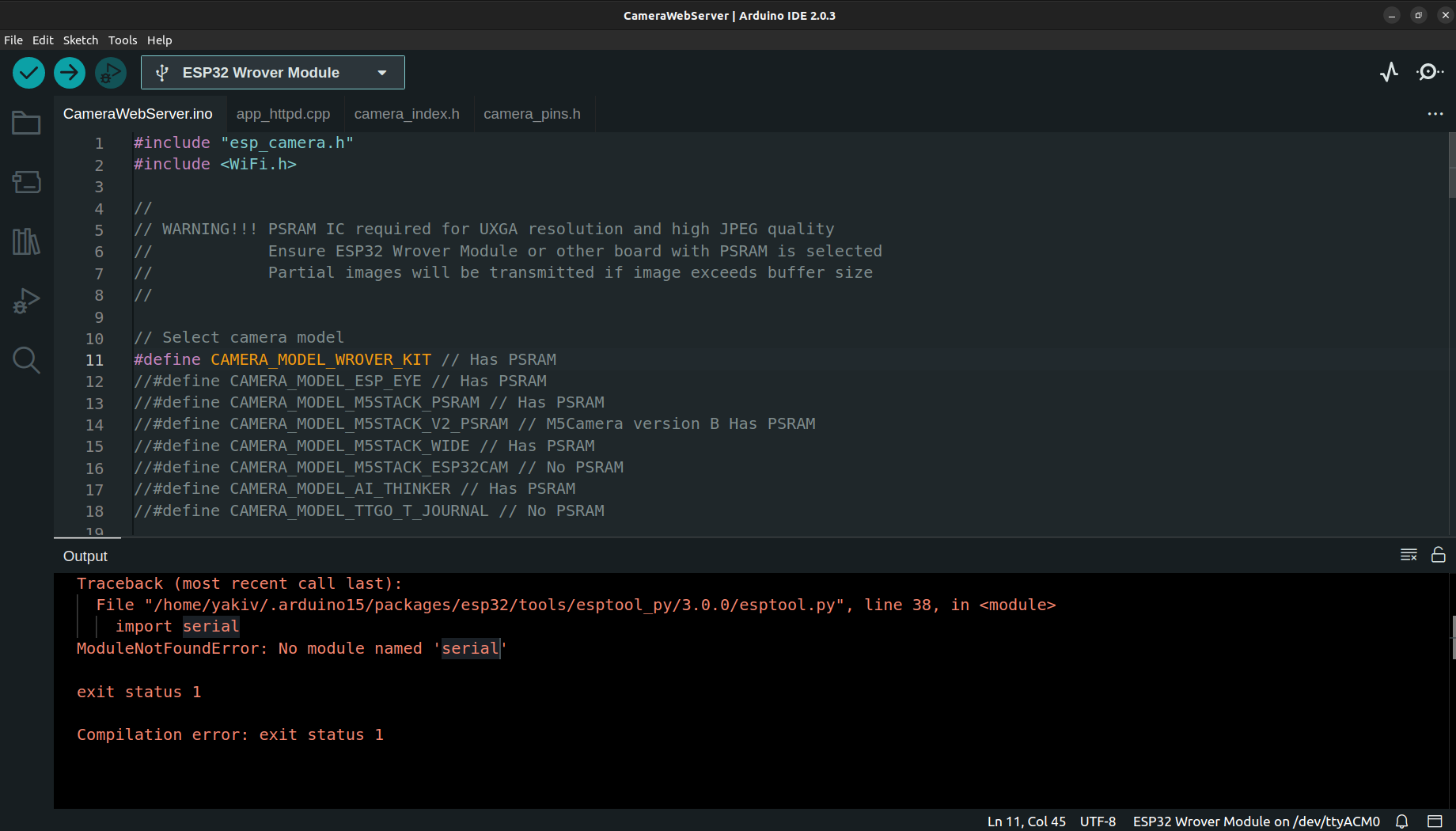 arduino-ide-ModuleNotFoundError-No-module-named-serial